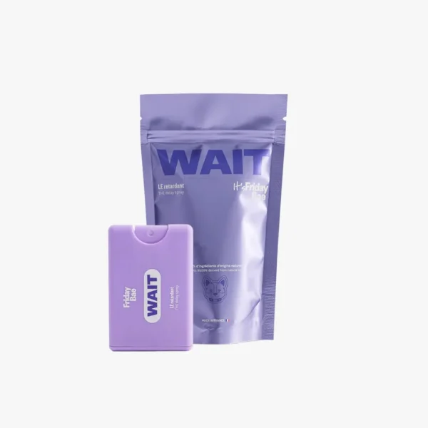 Spray retardant Wait Friday Bae pour retarder l'éjaculation et durer plus longtemps.